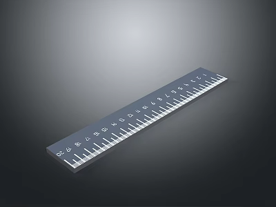 Essential Hardware Measuring Ruler With Clear Markings For Daily Measurement Needs 3d model