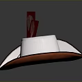 White Hat Design With Brown Trim Feather Accent And Classic Style