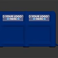 Blue Inflatable Tent With Logo Space And Info Desk Signage