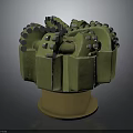 Multi Tooth Green Body Industrial Drill Bit With Tungsten Carbide Tips And Brown Base