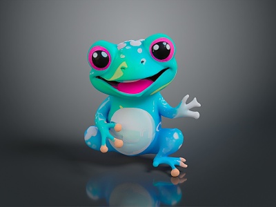 Frog Poison Frog Game Frog Reptile Cold Blooded Animal Reptile 3d model