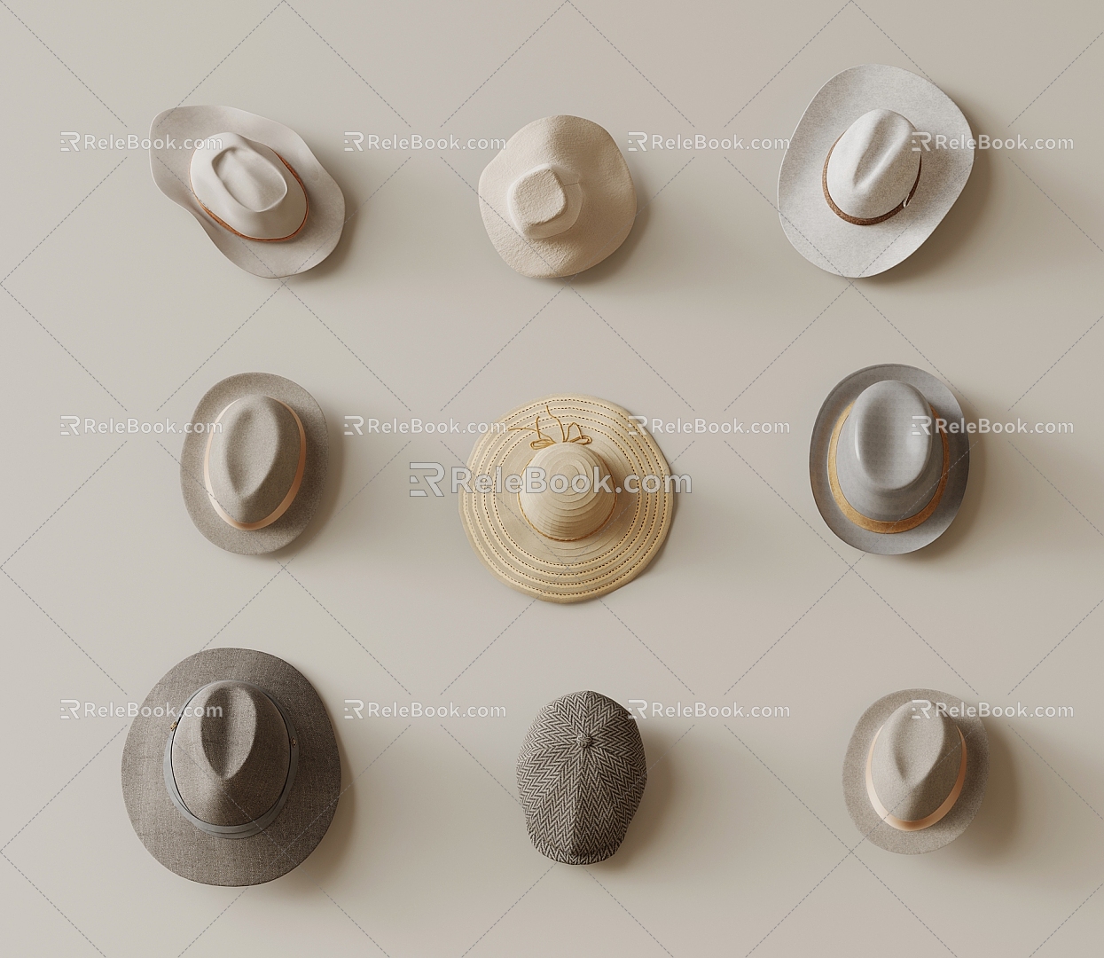 hat sun hat 3d model