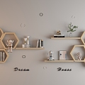 Decorative Rack Meichen Ornaments Wall Decorative Rack Decorations Home Decoration Ornaments 3d model