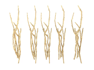 Gold Branch Decorative Ornament Set for Modern Home Interior Styling 3d model