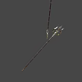 Two Silver Metal Trident Weapons With Intricate Decorations On Black Background 3d model