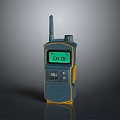 Handheld Walkie Talkie With LCD Display Screen Showing CH 01 Channel And Antenna For Communication