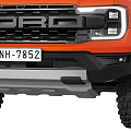 Orange Pickup Truck Showcasing Rugged Off Road Exterior Features 3d model