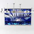 Projector Projection Screen Projector Projection Disk Drive Combination 3d model