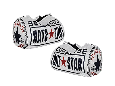 Converse One Star Wristbands For Sports With Red Star Logo And White Design 3d model