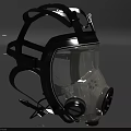 Medical Full Face Respirator With Transparent Shield Adjustable Straps And Filter Cartridges