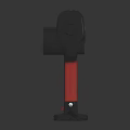 Black And Red Toy Weapon With Ergonomic Handle And Muzzle Design Feature 3d model