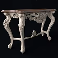 Ornate Classic Console Tables With Decorative Mirrors And Intricate Carved Designs