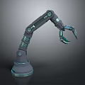 Industrial Robotic Arm With Articulated Joints Gripper Tool And Sturdy Base For Automation