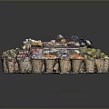 Assorted Colorful Food Cones Display With Fresh Fruits And Sweet Toppings