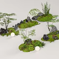 Modern courtyard sketch 3d model