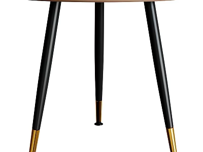 Functional Desk With Black Metal Legs Gold Accents Modern Home Office Design 3d model