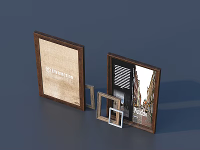 Road Infrastructure Displayed In Frames With Textured Backdrop And Urban Street Views 3d model