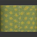 Green Decorative Ornament Set With Yellow Star Pattern And Silver Label Storage Box