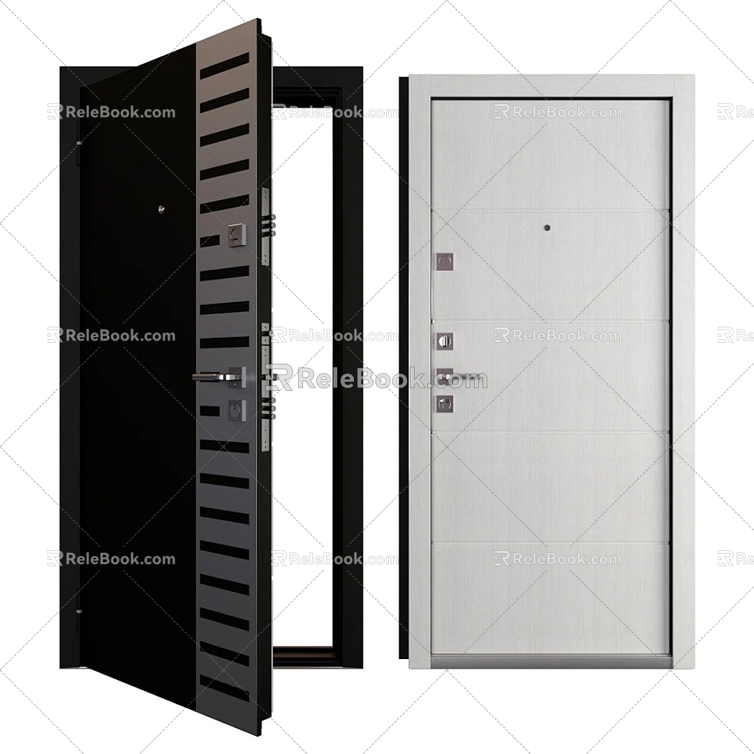 Modern minimalist suite door 3d model