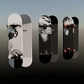 Skateboards As Fitness Sport Equipment With Various Designs And Colorful Wheels