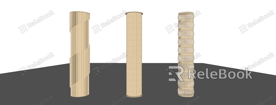 Modern Special-shaped Column Creative Column Decorative Column Package Column Modeling Column Petals Column model