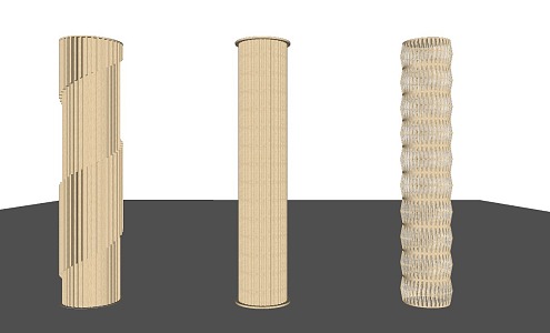 Modern Special-shaped Column Creative Column Decorative Column Package Column Modeling Column Petals Column 3d model