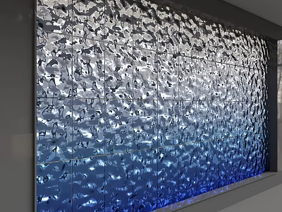 Modern Luxury Background Wall Design With Shiny Metallic Surface And Textured Patterns 3d model