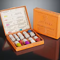 Open Orange Antigen Test Kit Case With Colored Vials And Labels 3d model