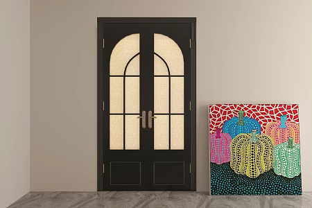 French Double Door Antique Double Door European Double Door 3d model