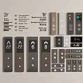 Switch button screen floor display key other hardware 3d model