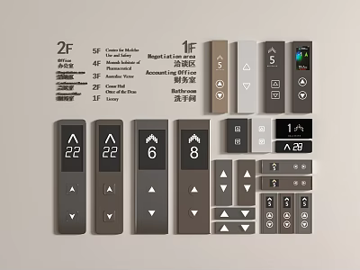 Switch button screen floor display key other hardware 3d model