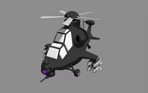 Modern Helicopter 3d model