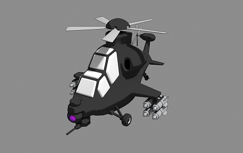 Modern Helicopter 3d model