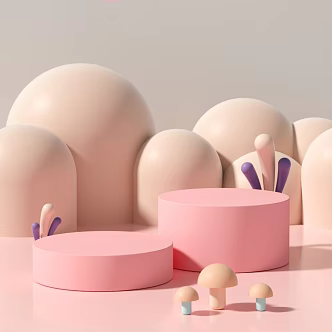 Modern E-commerce Background Meichen Display E-commerce Display Commodity Booth 3d model