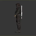 Zombie Soldier Undead Character In Tactical Military Gear With Clawed Hands And Bloody Details