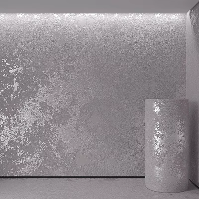 Modern Textured Wall Component With Metallic Surface For Interior Design 3d model
