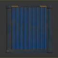 Blue Mini BOX Shipping Container With Identification Numbers And Rustic Details