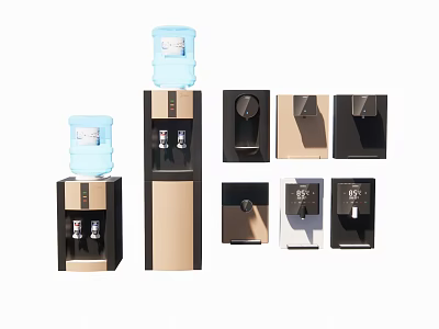 Modern Water Dispenser Bucket Tea Bar Machine Desktop Water Purifier 3d model