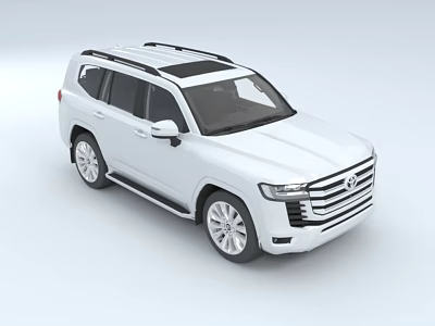 Stylish White Large SUV With Roof Rack Alloy Wheels And Bold Front Grille 3d model