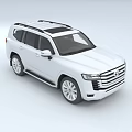 Stylish White Large SUV With Roof Rack Alloy Wheels And Bold Front Grille