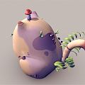 Modern game character cartoon cat plant cat 3d model