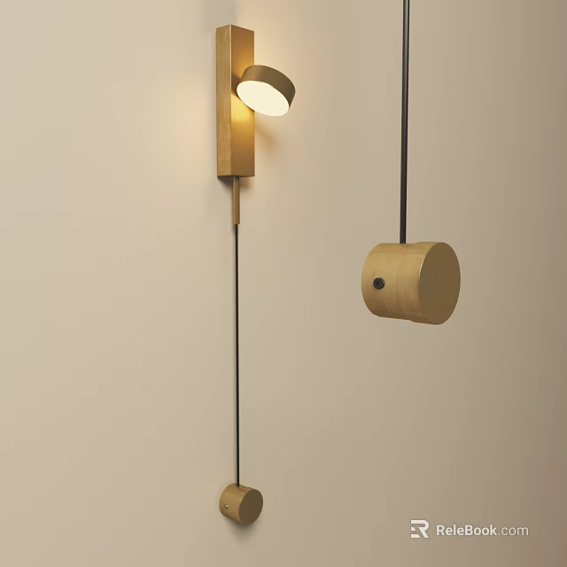 Modern Wooden Wall Lamp with Minimalist Design and Warm Lighting for Indoor Home Decor 3d model 