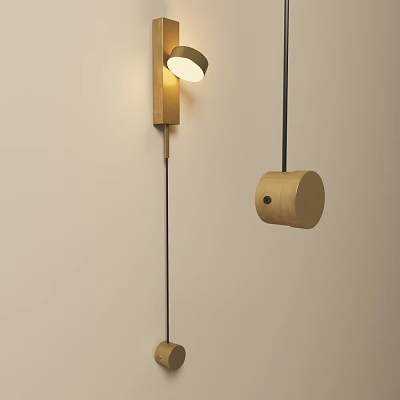 Modern Wooden Wall Lamp with Minimalist Design and Warm Lighting for Indoor Home Decor 3d model