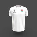 White Rugby T-shirt Featuring World Rugby 2023 World Cup Logo And Red Rose Design