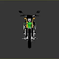 Green Black Off Road Motorcycle With Sporty Design Yellow Fork And Alloy Wheels Tires