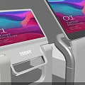 Public Facility Self Service Kiosks With Vibrant Display Screens And Modern Design
