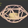 Golden Geometric Coffee Table With Modern Design And Sleek Decorative Structure 3d model