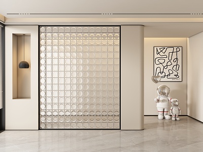 Entrance aisle partition model