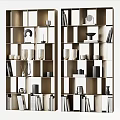 Modern Bookshelf Decorative Rack Ornaments 3d model