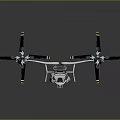 Futuristic Black And White Quadcopter Drone With Rotors And Streamlined Fuselage Design
